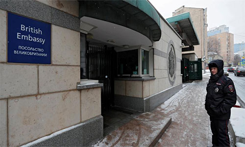 Embajada británica en Rusia Moscú anuncia medidas en respuesta a “pasos hostiles” de Londres